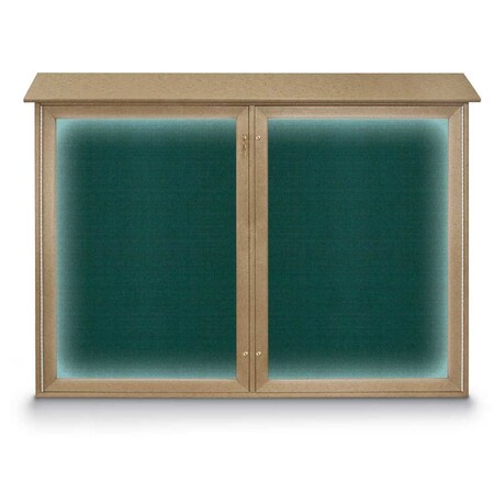 United Visual Products Open Faced Traditional Rounded Corkboard UV645ARC-WHITE-BUFF